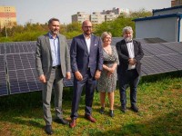 Zleva: generální ředitel Pražských vodovodů a kanalizací Petr Mrkos, předseda představenstva Pražské vodohospodářské společnosti Pavel Válek, zastupitelka hl. města a MČ Praha 12 Eva Tylová a radní pro infrastrukturu Michal Hroza
